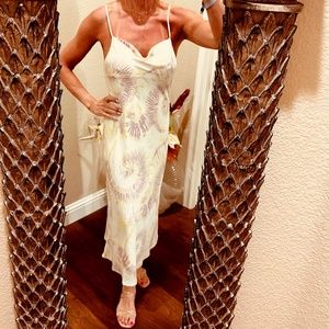 Lucy Paris Yellow and Tan Tie-Dye Hombre Dress